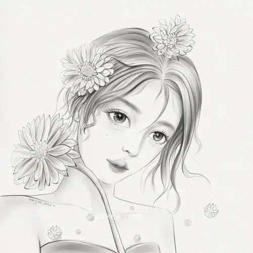 素描少女感轻素描