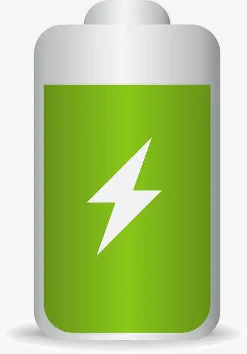 卡通手绘手绘绿色电池免抠图