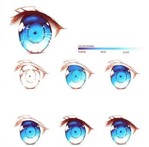 眼睛 画法 过程 素材 材料 动漫