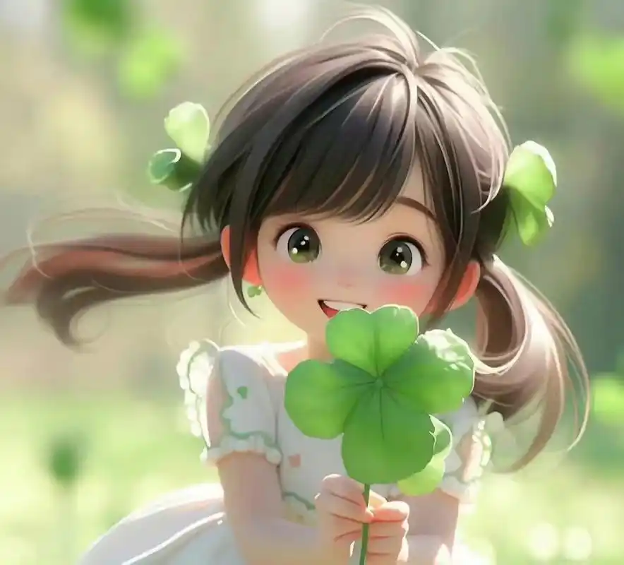 四叶草女孩头像#晒出上学时的你