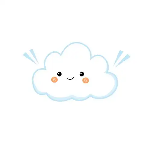 卡通可爱白色云朵形状儿童节元素gif动态图云朵元素