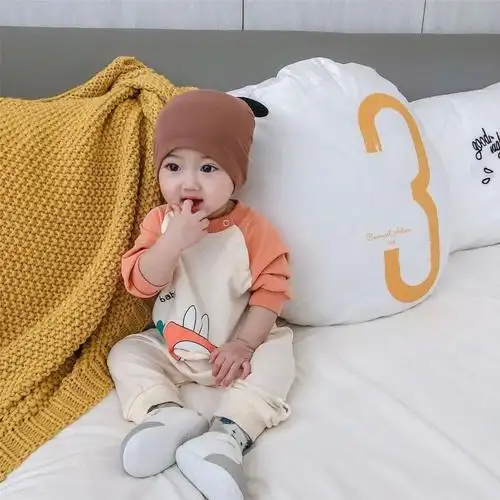 九个月宝宝连体衣夹棉婴儿男春装夏季女童衣服春秋长袖睡衣薄款哈衣爬