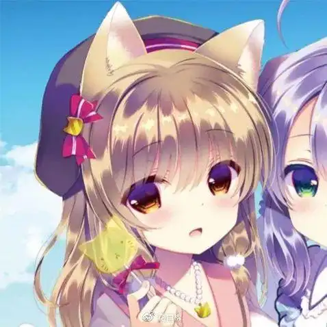 28张动漫闺蜜头像二人呆萌一人一张