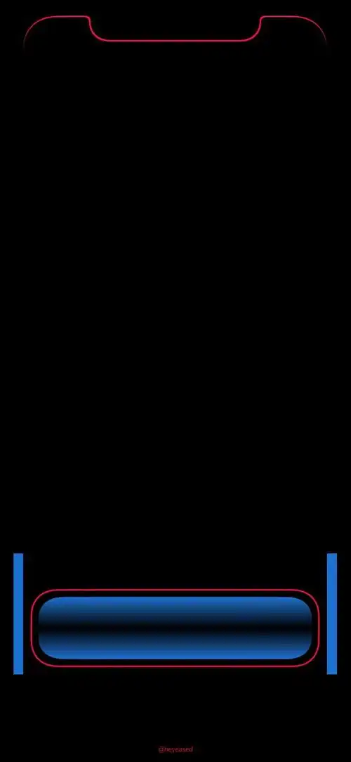 壁纸iphonex跑马灯边框纯黑壁纸