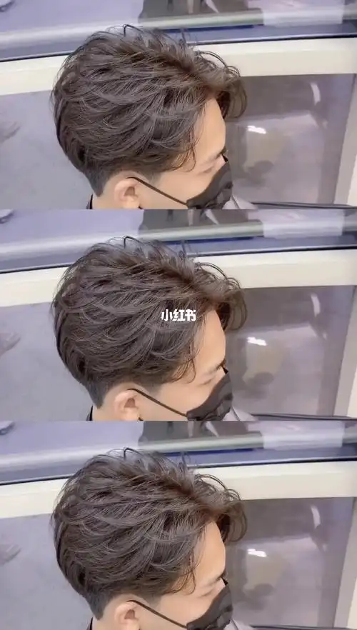 港风三七分纹理烫适合15-30岁小哥哥