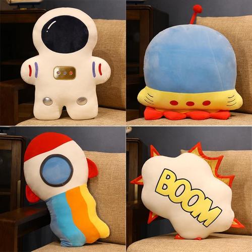 原创宇航员玩偶公仔太空人抱枕毛绒玩具仿真火箭火星男孩抱着睡觉