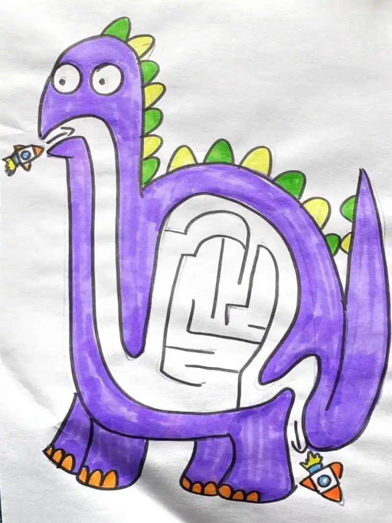 迷宫儿童画 课件名称:《创意迷宫》 适合年龄:8-12岁 课件素材:动物