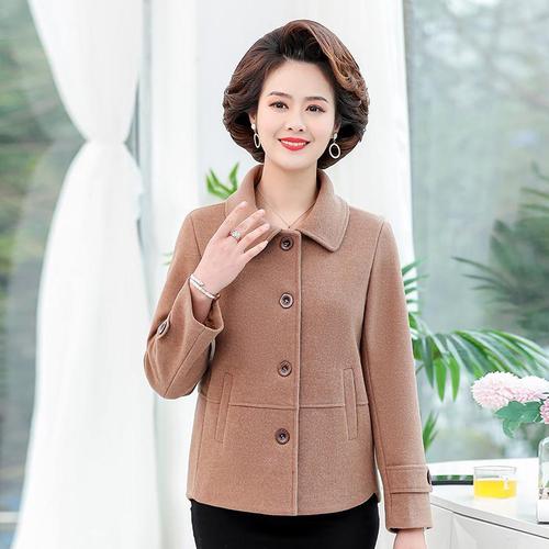 妈妈秋装外套短洋气2021新款40岁50时尚中老年人春秋女装上衣薄款