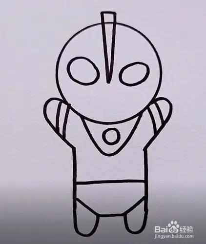 奥特曼简笔画怎么画