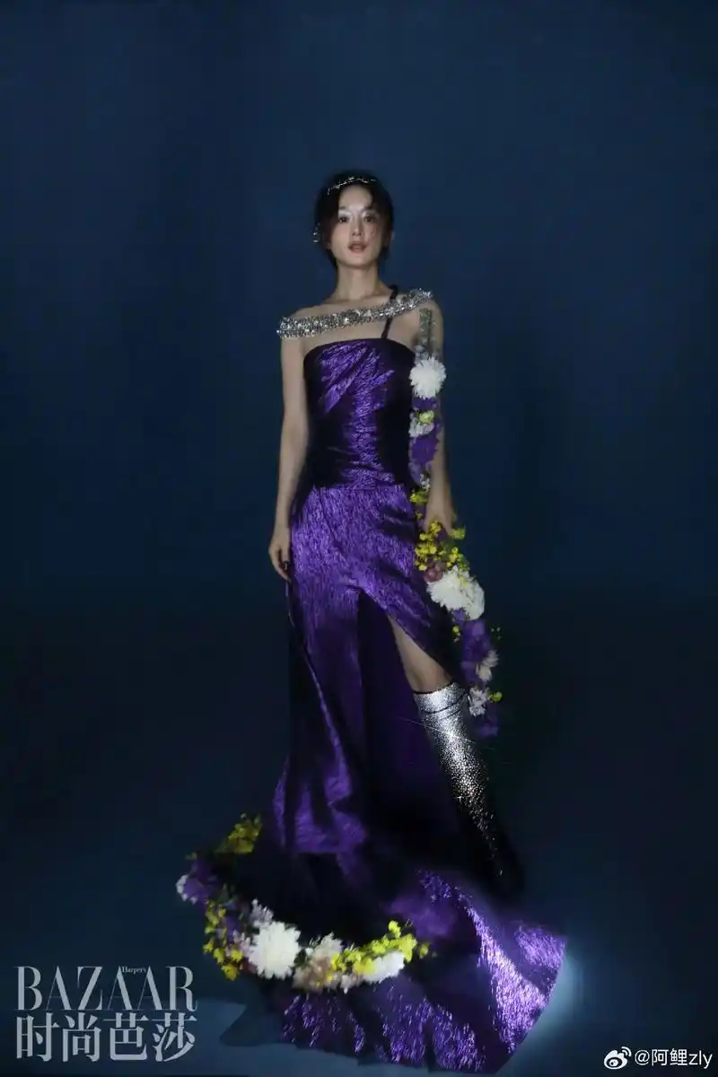 赵丽颖时尚芭莎新图太美了.仙女下凡