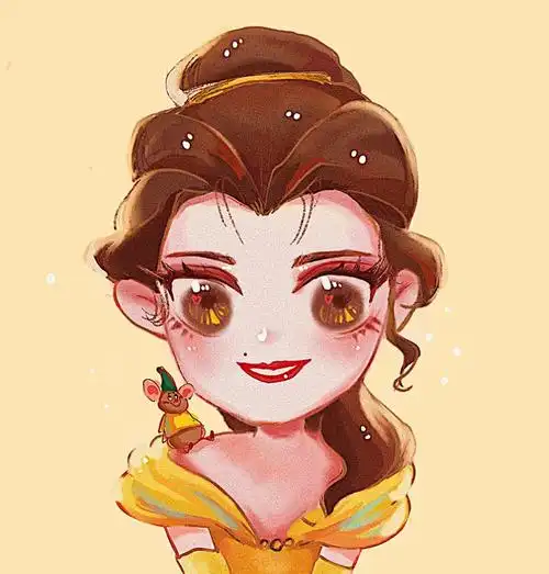 q版迪士尼公主头像