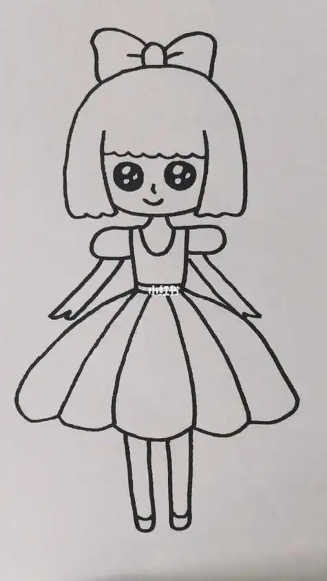 小姑娘简笔画小姑娘简笔画穿裙子