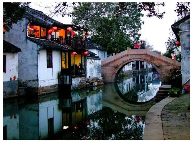 苏州周庄古镇小桥流水人家.