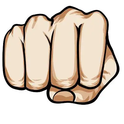 简笔画漫画风拳头手势pngpsd素材手势元素