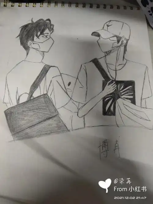 肖战王一博手绘  #博君一肖每日祈福  #啵比和赞比