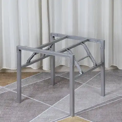 简易可折叠桌腿支架桌架家用桌子腿餐桌腿黑色架子金属标配桌脚