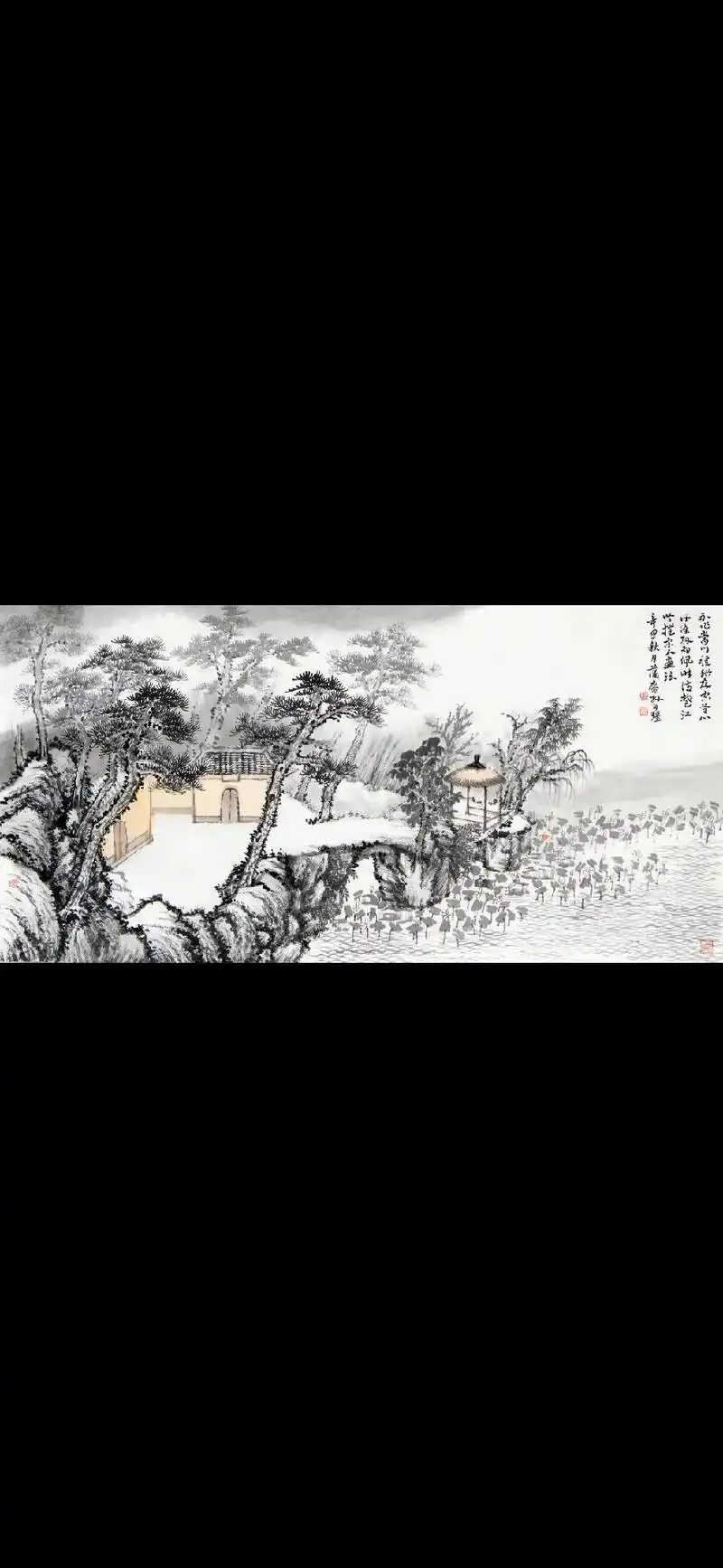 "水墨江南″孙自强山水画展作品.一句春不晚,一梦到江南. 画 - 抖音