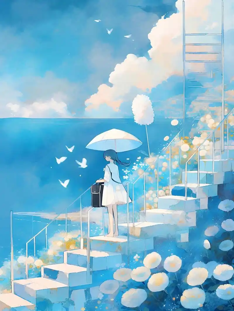 蓝色治愈系美图:宁静的海