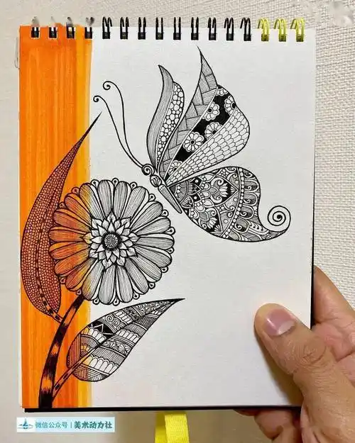 线描训练素材——19张适合临摹的线描装饰画作品_绘画_创作_插画