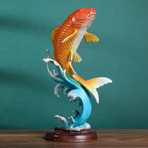 《好运锦鲤》全铜如鱼得水家居摆件客厅玄关办公室公司开业礼品
