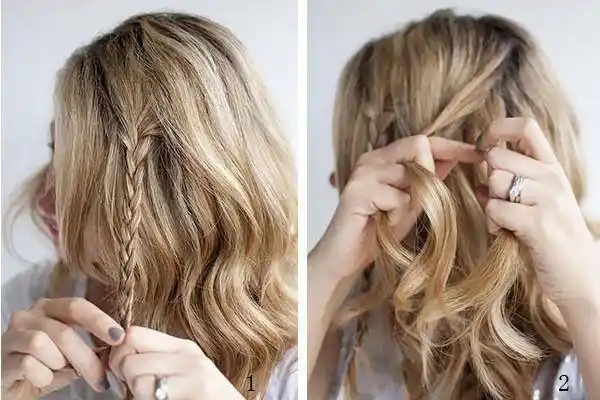 侧面心形编发步骤