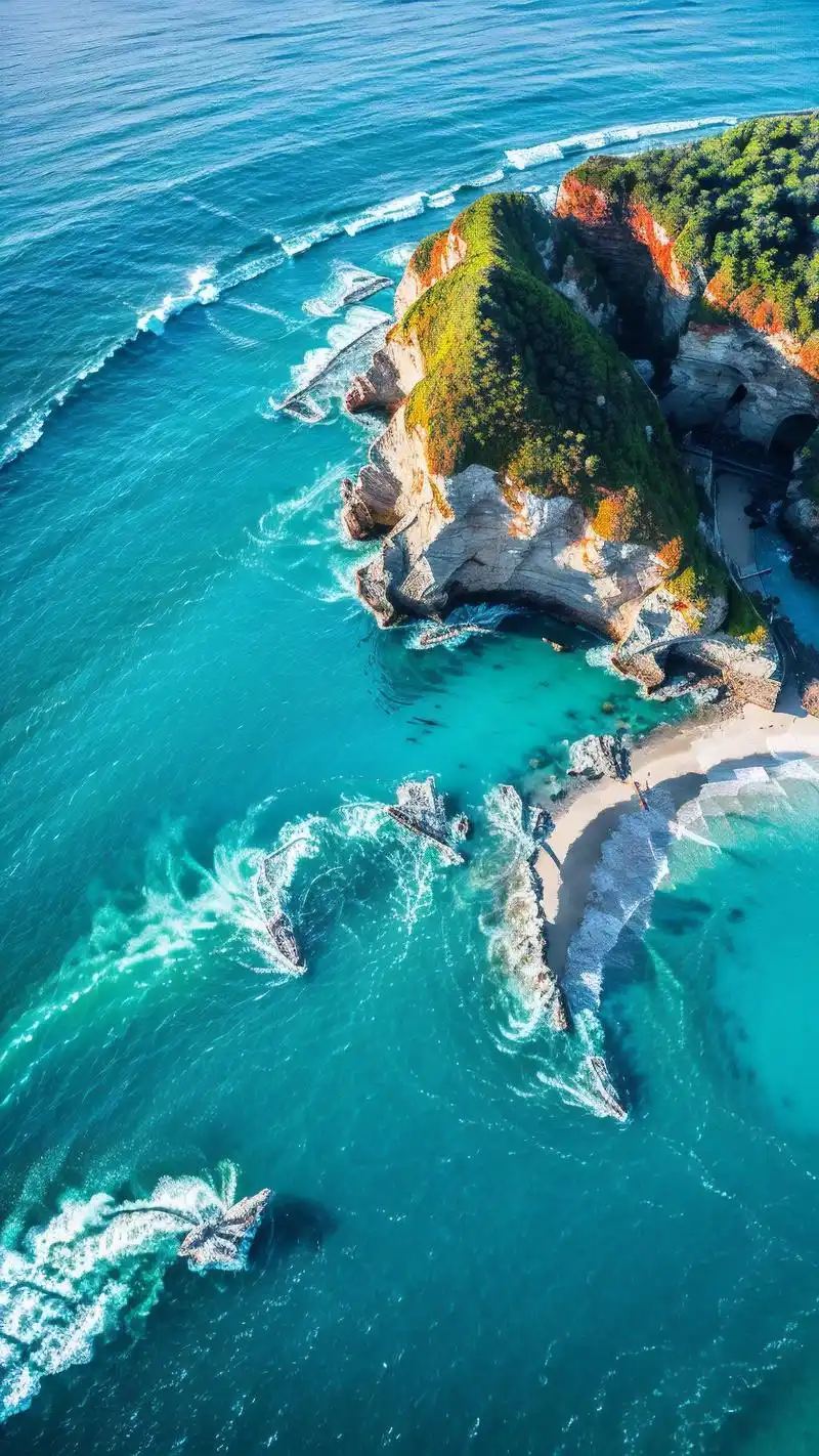 这里有绝美9:16海边背景图等你拿!