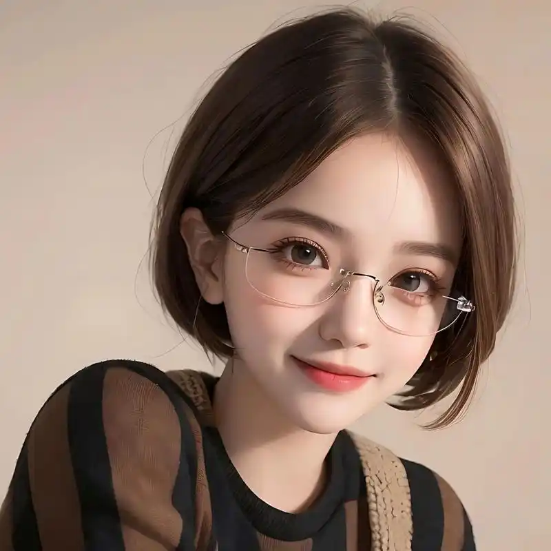 你们要的戴眼镜的女生头像来喽