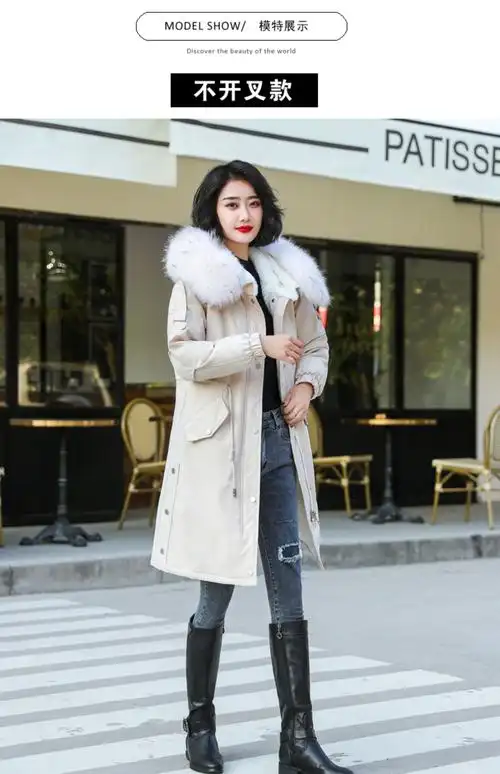 2019新款冬装中长款派克服女韩版宽松大毛领棉衣女学生棉服外套女