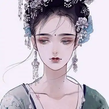 高清动漫版的悲伤流泪古风女子头像图片_女生头像_美头网