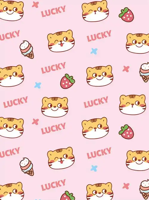 胖虎卡通可爱小老虎插画表情包ip形象