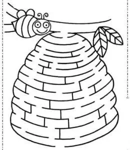 蜂窝形状的在线迷宫游戏图片a4可打印