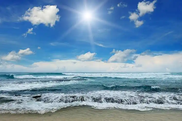 太阳,上方,海洋,蓝天_高清图片_全景视觉