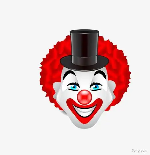 卡通节日小丑头像png素材透明免抠图片节日元素