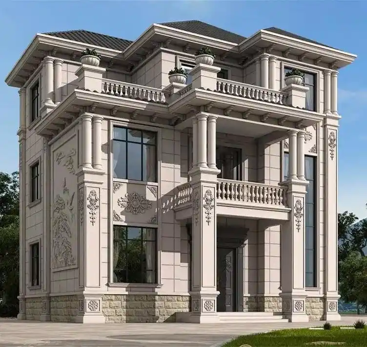 欧式风格三层别墅,附平面布局示意图!#三层房子设计图 #三层 - 抖音