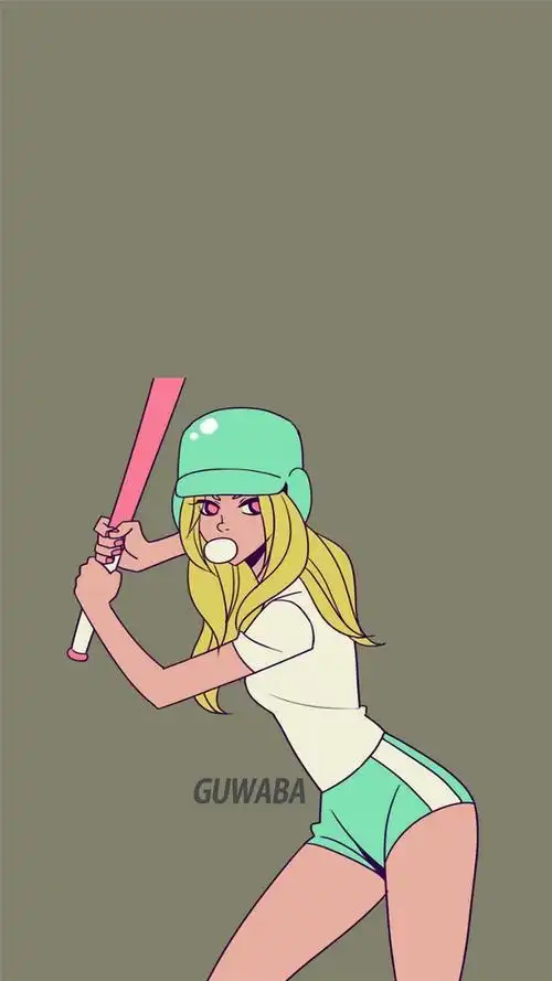 卡通女生插画唯美高清手机壁纸