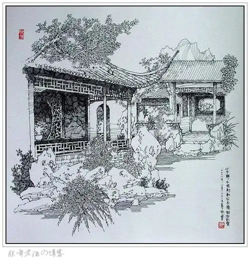 钢笔画 — 江南园林 - 陈年老酒 - cnljblog