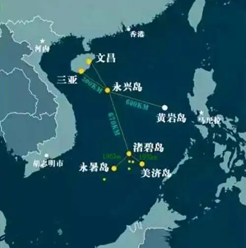 地图看世界;南海赤瓜礁,永暑岛,渚碧岛,华阳岛,南薰礁