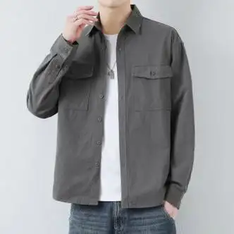 杰克琼斯jackjones秋季新款工装衬衫外套男士春秋款感休闲潮牌纯棉