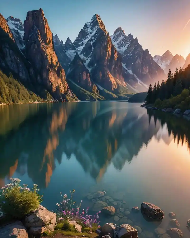 最壮观的山峰图片  山峰如同一位威武的巨人,屹立在天地之间,云雾缭绕