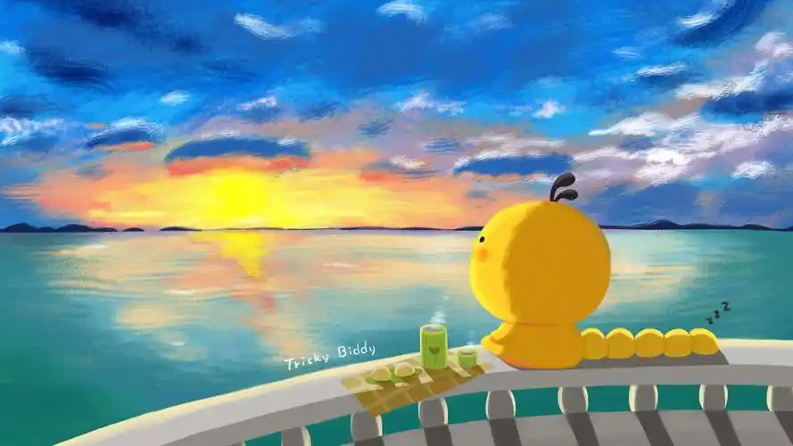 油爆叽丁可爱卡通电脑桌面壁纸图片