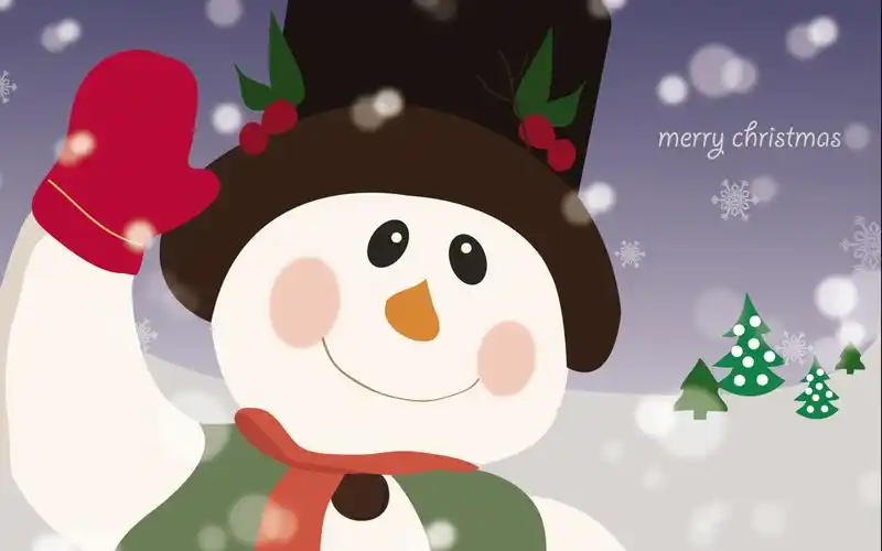 可爱的卡通雪人唯美图片桌面壁纸高清大图预览1920x1200_卡通动漫下载