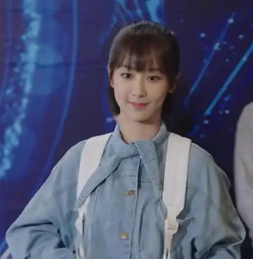 亲爱的热爱的杨紫佟年同款牛仔外套女妖精的口袋系带长袖破洞上衣