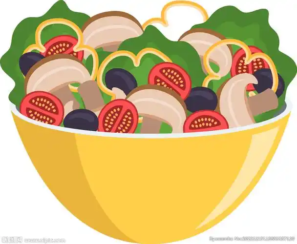 简约沙拉卡通图案