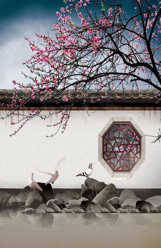 直播背景布3d立体高清室内3d立体背景布古风背景布直播背景布主播背景