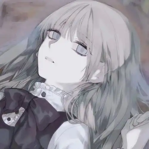 动漫女头暗黑丧系女生头像