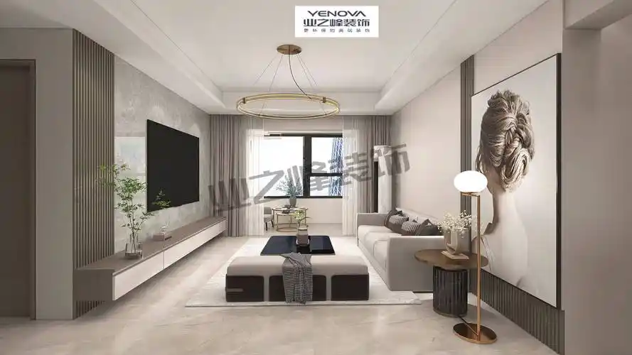 公馆130平方米现代简约风格装修效果案例|业之峰装饰_空间_沙发_设计