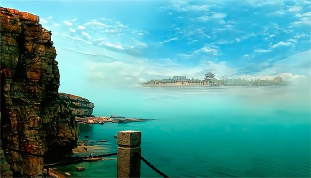 时空错乱?海南出现的海市蜃楼,为何蜃景会出现古建筑物和古人?