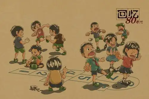 年代插画带你感受八十年代的生活