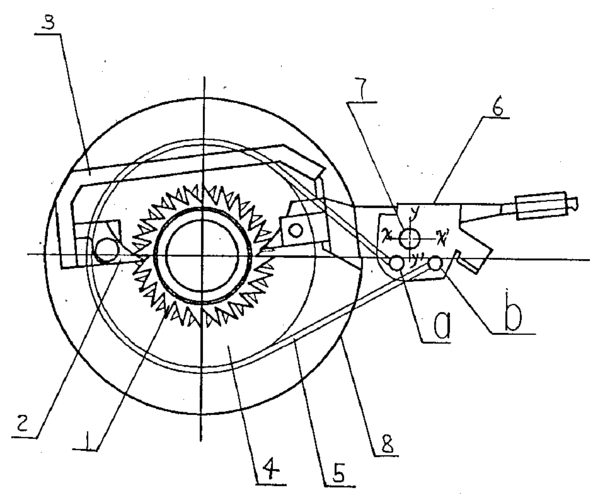 cn2376484y_洗衣机双向刹车机构失效
