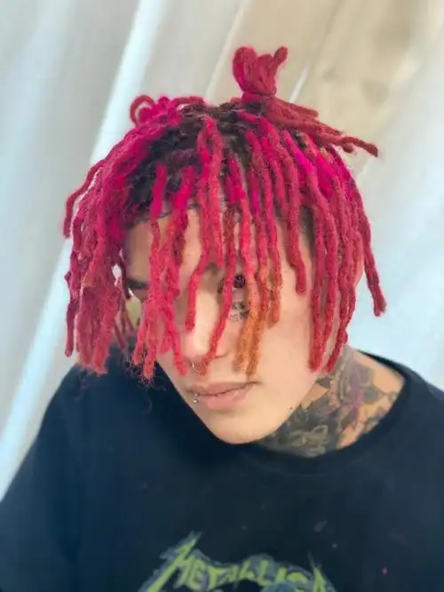 中长款粉色二次元美式脏辫 随意造型##美式脏辫  #脏辫  #二次元